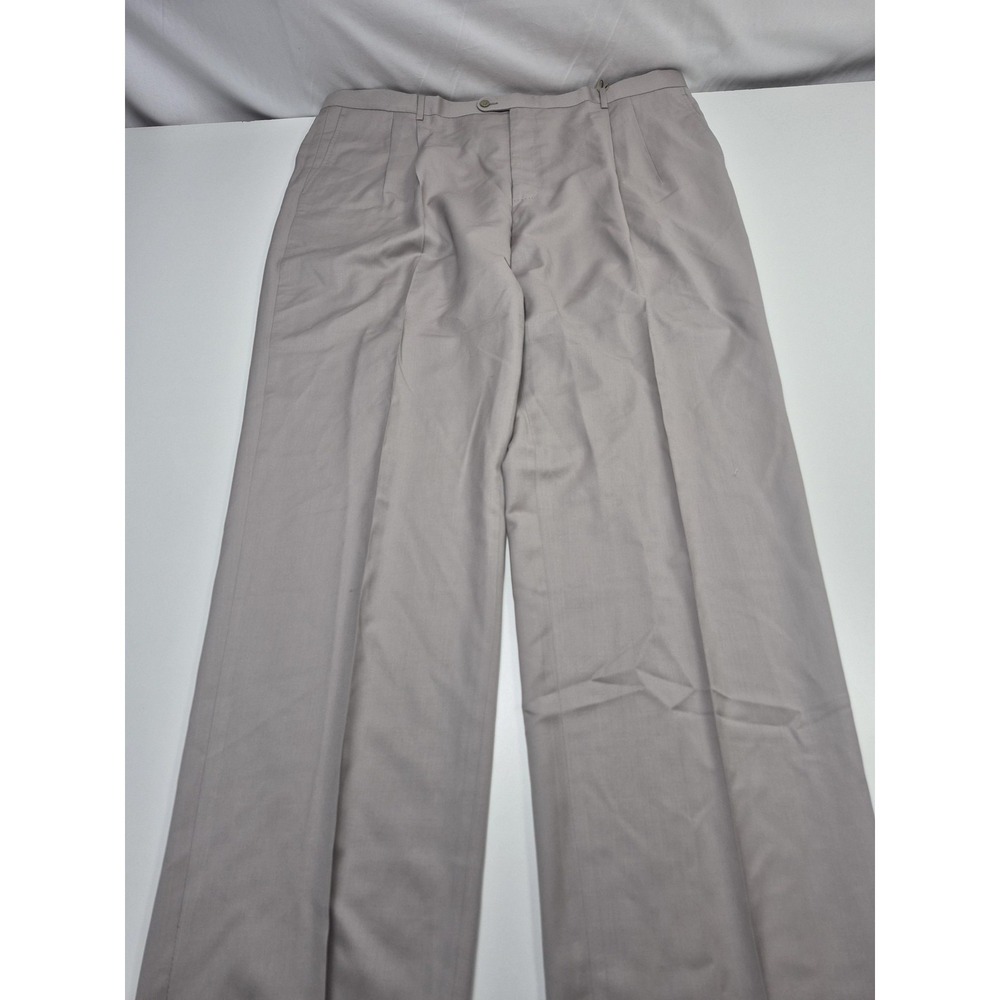 Zanieri Dress Pants Mens 42x36 Gray Wool Pleated Classic Fit Italy NWT Unhemmed
